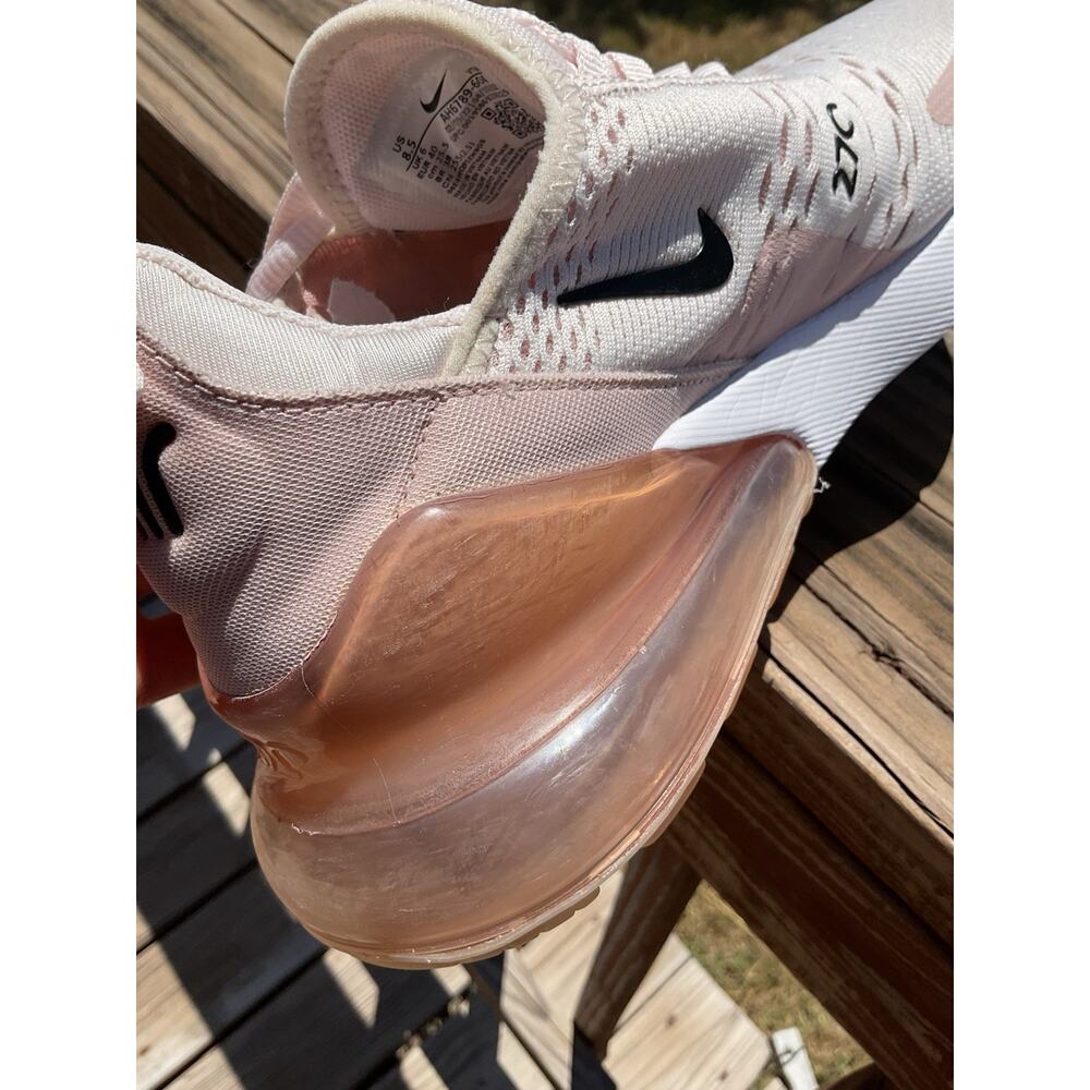 Nike Air Max 270 women’s Pink/White/Black Low Top Lace-Up Athletic Sneakers 8.5 - Picture 6 of 12